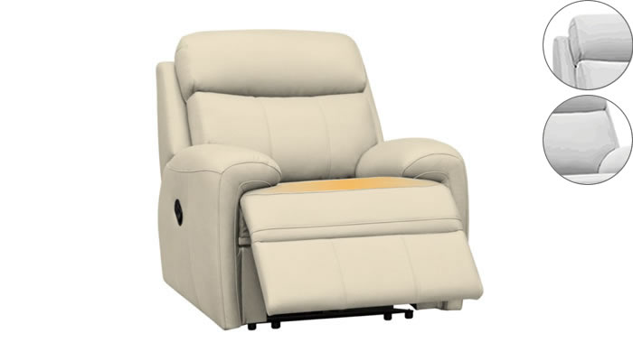 G Plan Hardy Electric Recliner Headrest Lumbar Support Cambridge Stone